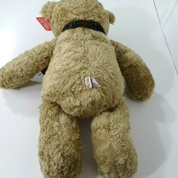 Gotta Getta Gund Teddy Bear Brown Plaid Bow 42591 - Picture 3 of 7